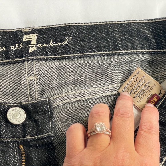 7-seven for all mankind black/grey low rise jean 30 - Picture 3 of 3